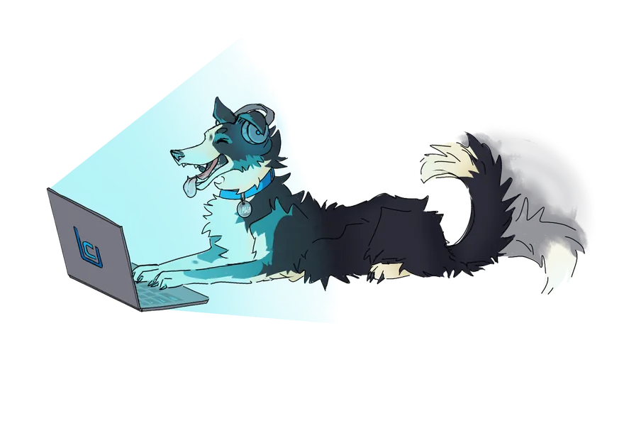 Laika am Laptop