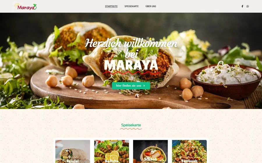 Website von Maraya Imbiss in Blieskastel
